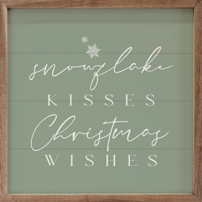 Snowflake Kisses - Green 8x8
