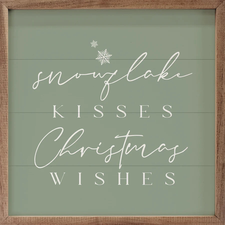 Snowflake Kisses - Green 8x8