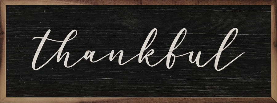 Thankful - Black 12x4