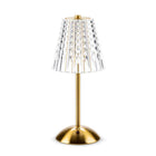 Crystal Shade LED Table Light Gold