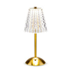 Crystal Shade LED Table Light Gold