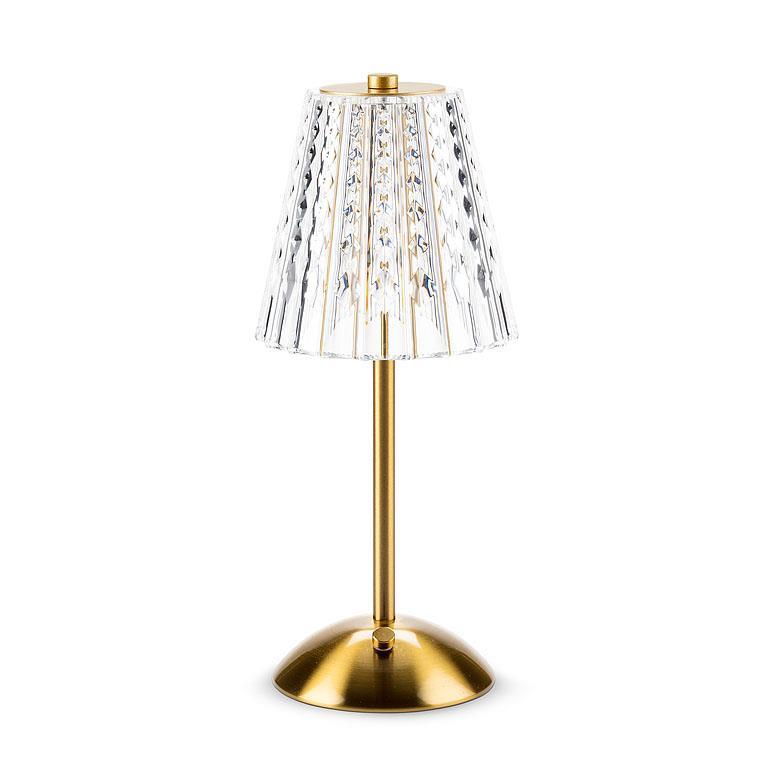 Crystal Shade LED Table Light Gold