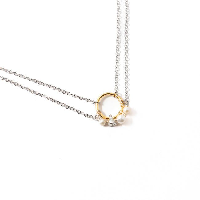 Constance Silvery & Gold Necklace