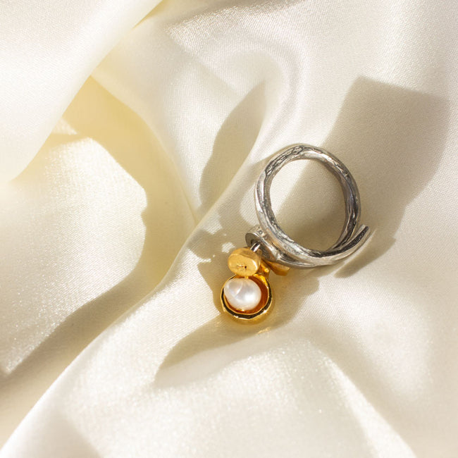 Regina Silvery & Gold Ring