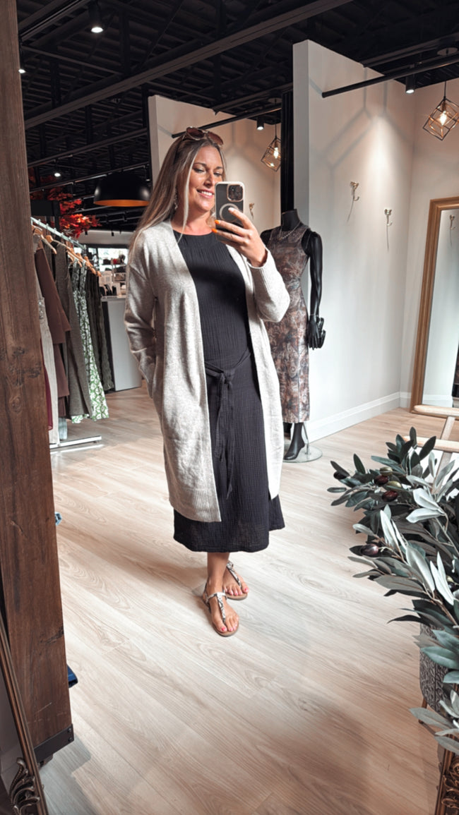 2627260 T Longline Open Cardigan