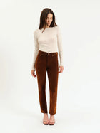 Smarty Pants High Rise Slim Straight - Cognac