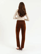 Smarty Pants High Rise Slim Straight - Cognac