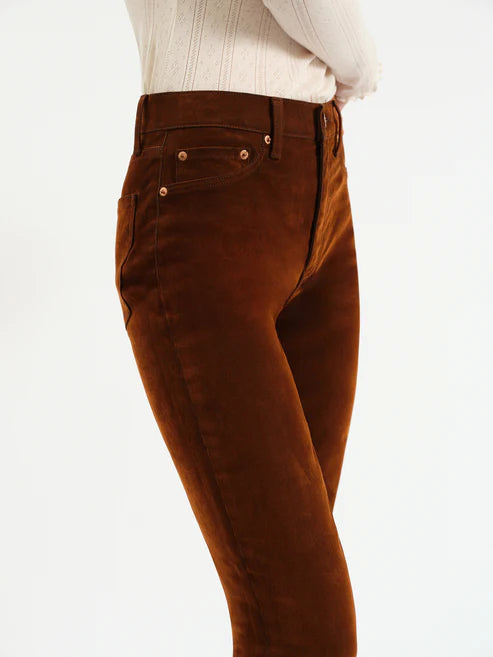 Smarty Pants High Rise Slim Straight - Cognac