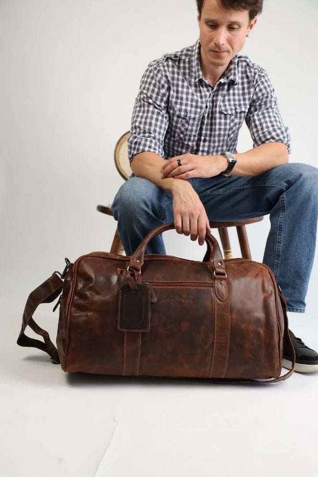Leather Overnight Travel Bag