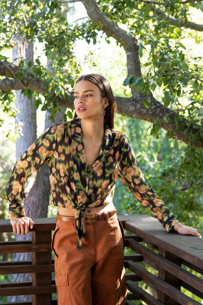 Joyce Blurred Floral Blouse