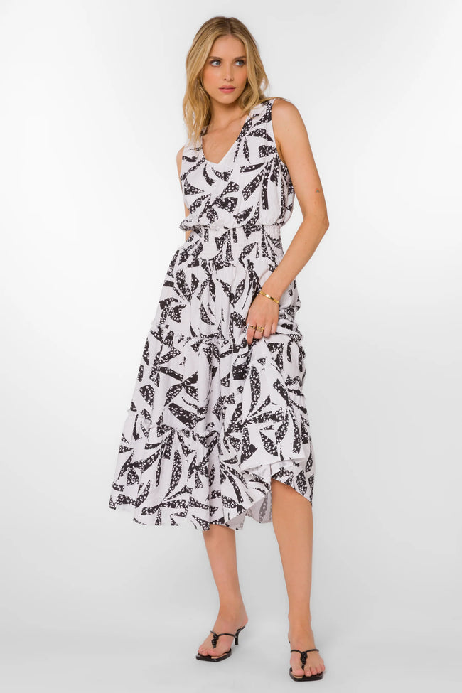 Lorenza Black White Dress