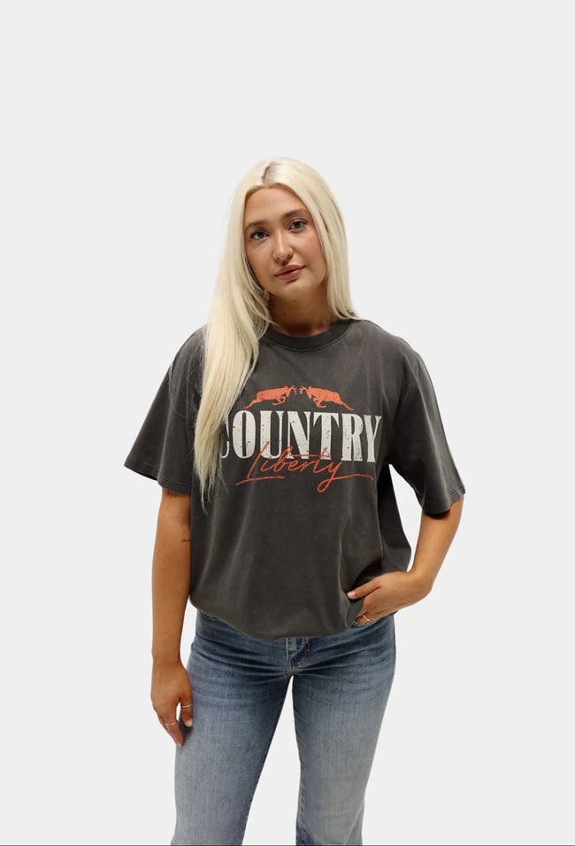 Vintage Grey Dusty Bucks Tee