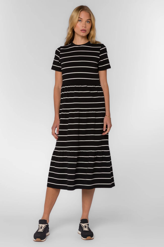 Rapunzel Black Striped Dress