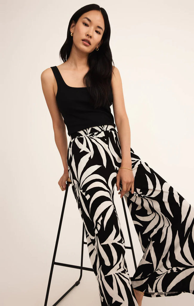 Dante Tropical Linen Pant Black