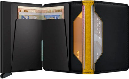 Secrid Slimwallet Matte Black & Ochre