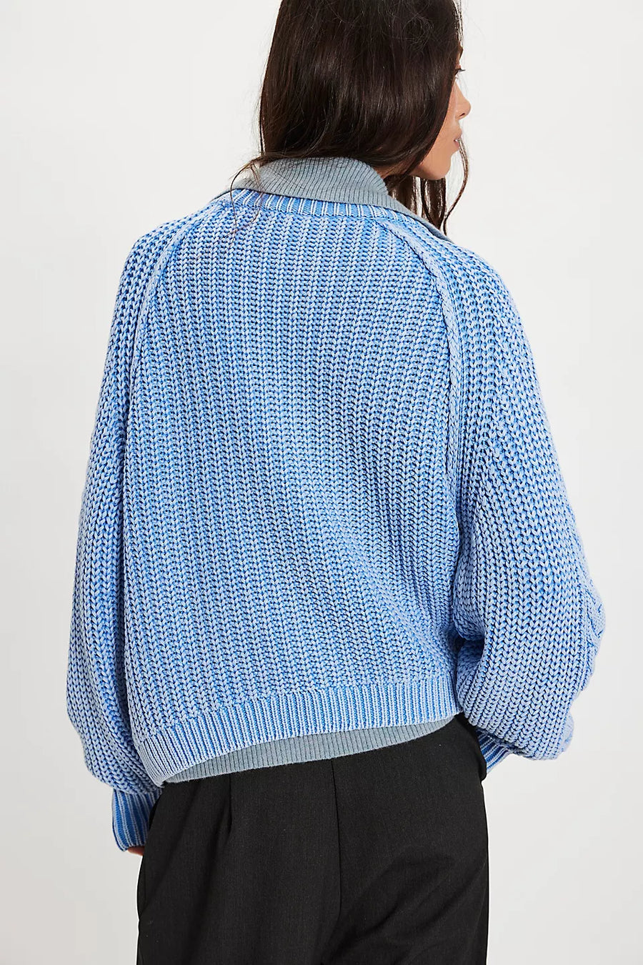 Frankie Cable Knit Sweater - Della Robbia Blue
