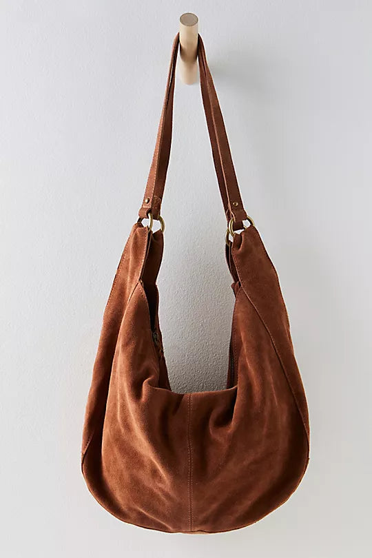 Roma Suede Tote Bag Rust