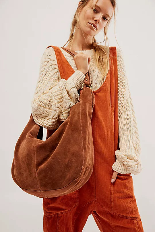 Roma Suede Tote Bag Rust