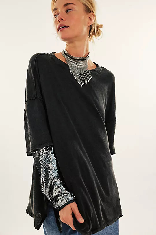 Nellie Sequin Twofer Top