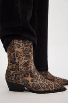 Cat Nap Cowboy Boots Leopard Suede