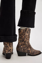 Cat Nap Cowboy Boots Leopard Suede