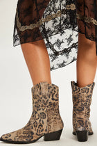 Cat Nap Cowboy Boots Leopard Suede