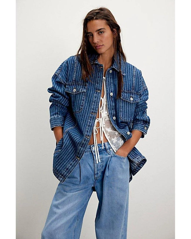 Dunes Shirt Jacket Blue Abyss