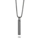 Steel Brushed Polished Hexagon Tube 22" Pendant SP363