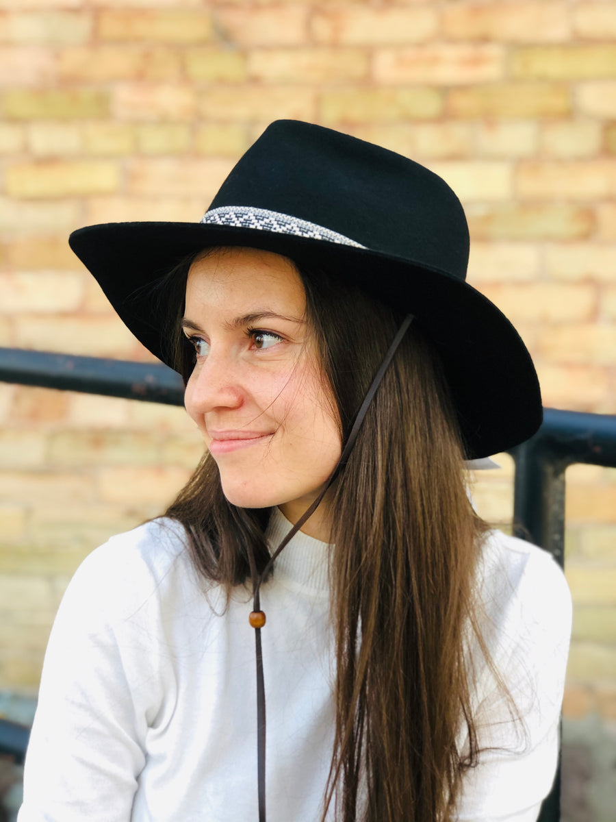 Phoenix Ladies Black Wide Brim Hat