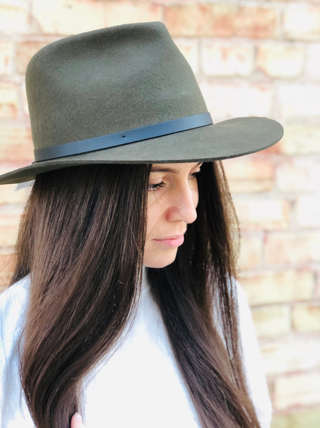 Goodwin Unisex Wide Brim Fedora Hat