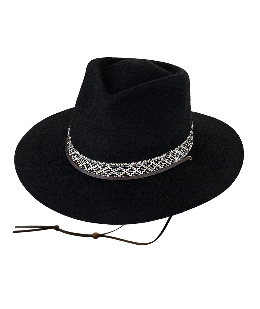 Phoenix Ladies Black Wide Brim Hat