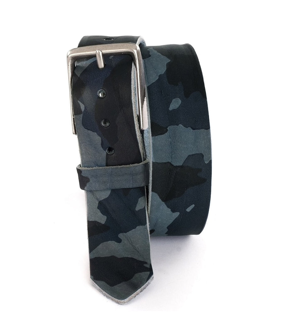 Blue Sk. Camo-S Joe Belt Brave Leather Ltd