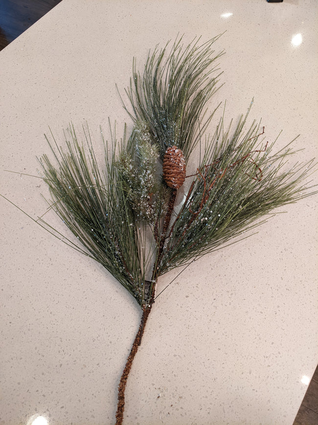 18" Pine/Lng Ndl/Cone/ Spry