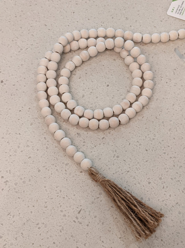 White Wood Garland - 48"