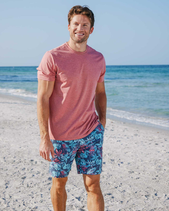 Essential Stretch Comfort Crewneck Tee Coral Heather