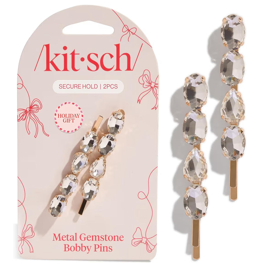Holiday Gemstone Bobby Pin