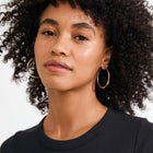 PRESENCE recycled textured hoop earrings