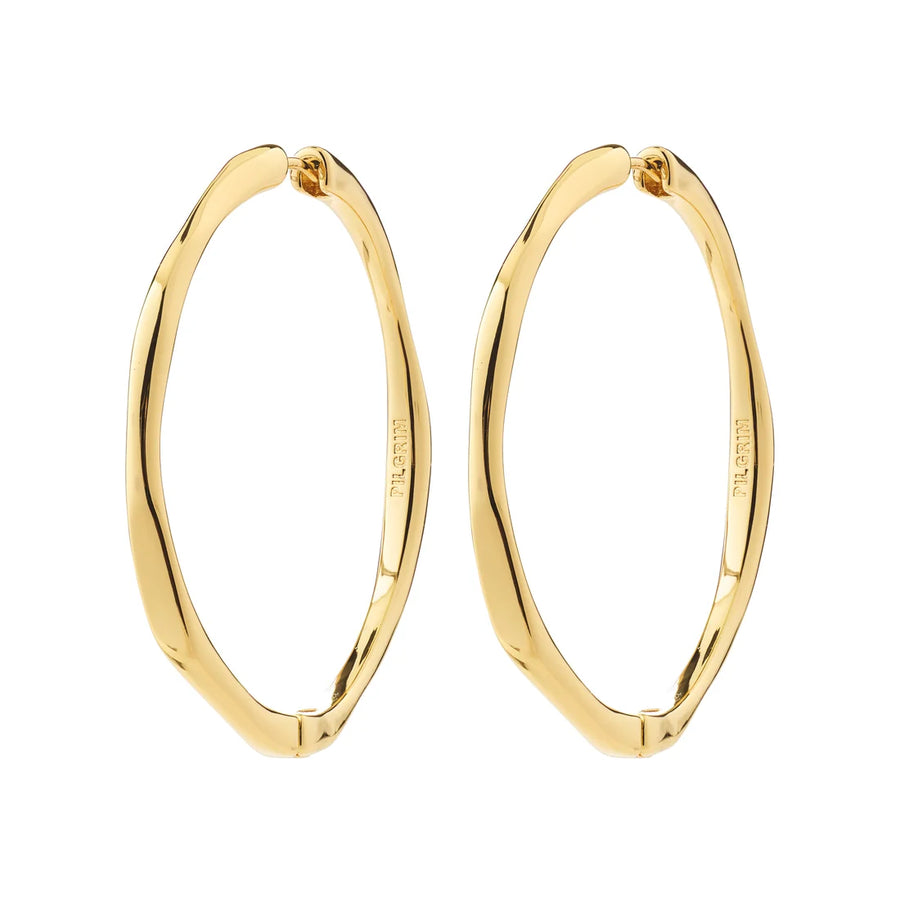 PRESENCE recycled textured hoop earrings