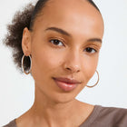 PRESENCE recycled textured hoop earrings