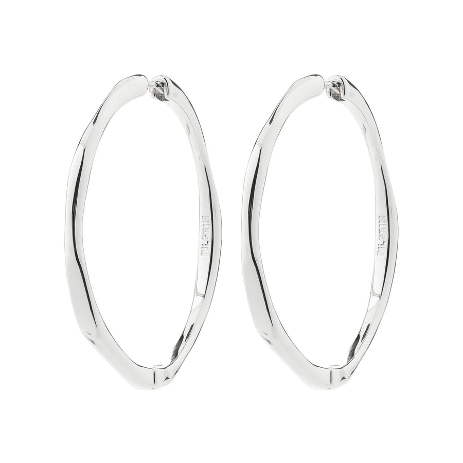 PRESENCE recycled textured hoop earrings