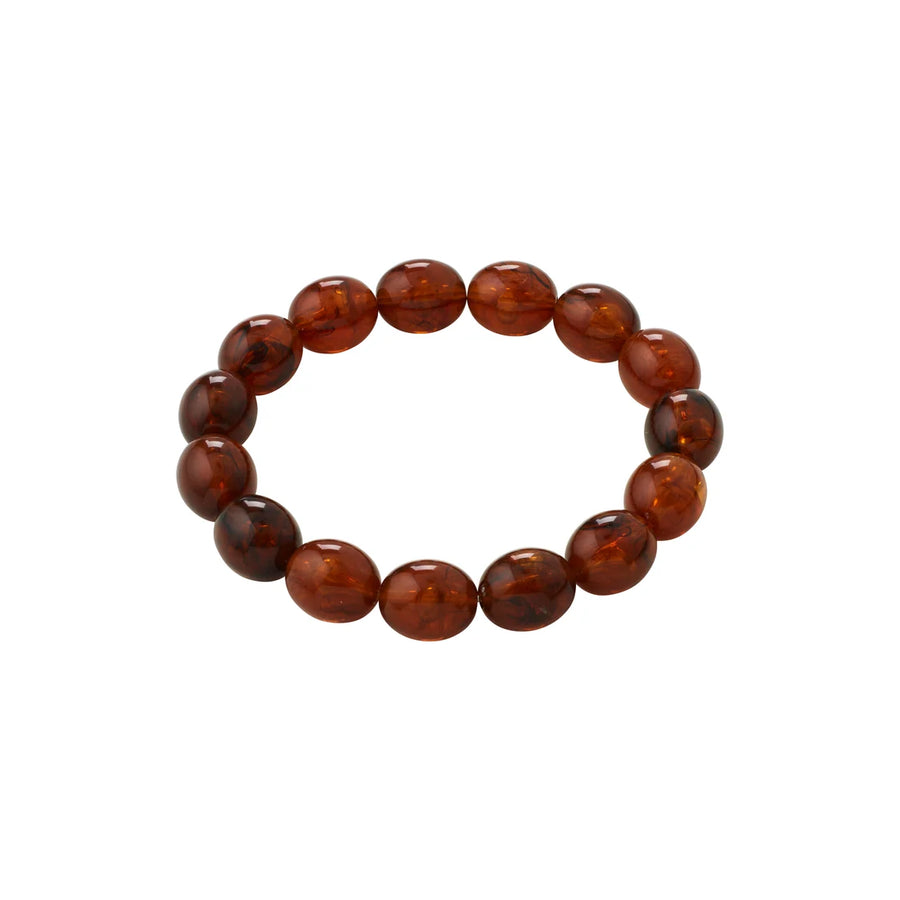 STILL recycled beaded bracelet brown