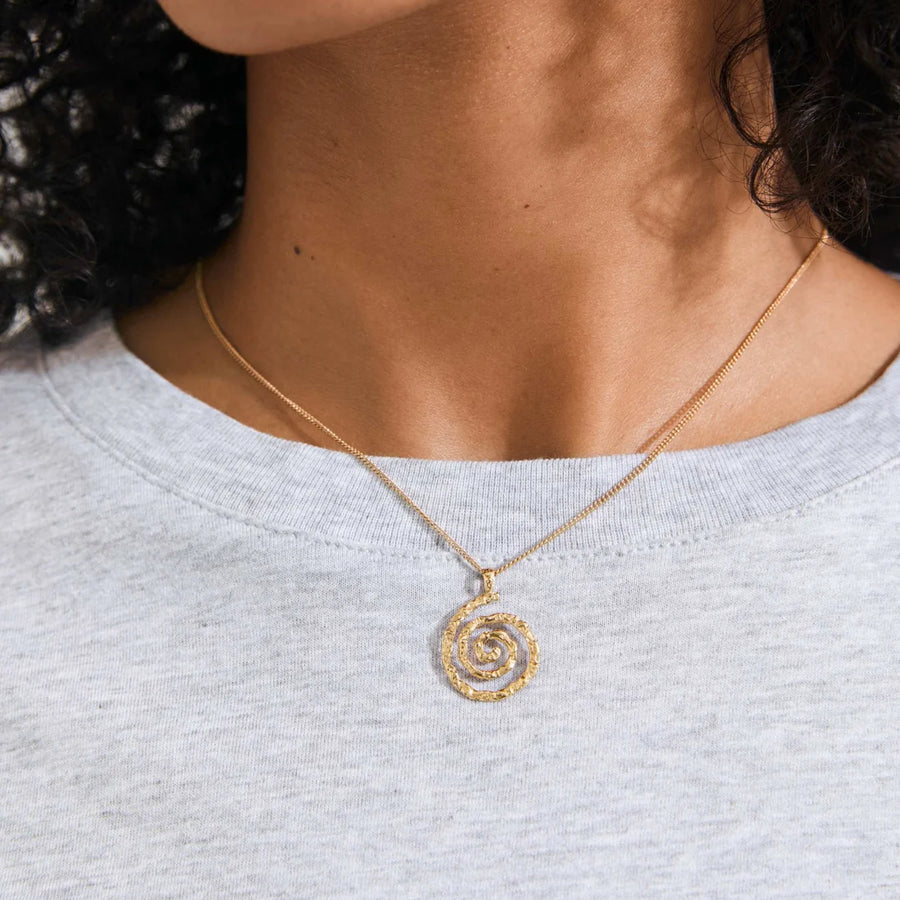STILL recycled spiral pendant necklace