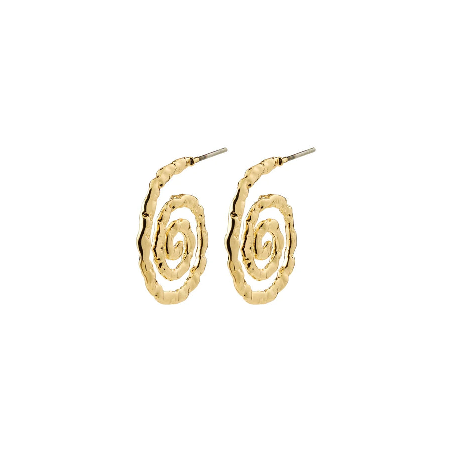 STILL recycled small spiral earrings