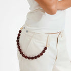 STILL recycled beaded necklace brown