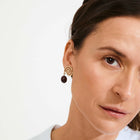 STILL recycled spiral pendant earrings brown