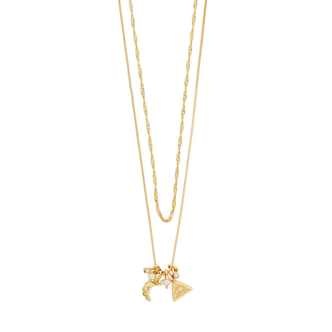 BETWEEN necklace 2-in-1 gold-plated