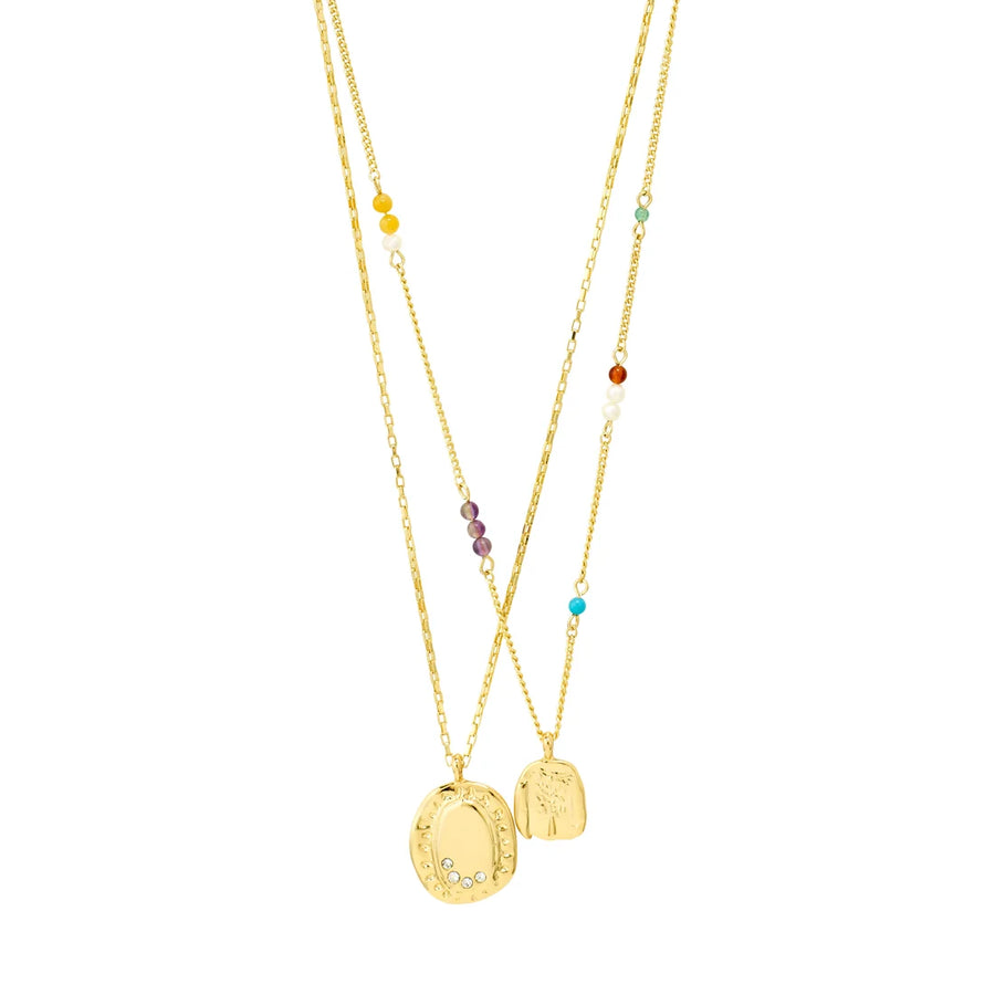 HERE recycled pendant necklace 2-in-1