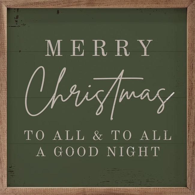 Merry Christmas To All - Green 16x16