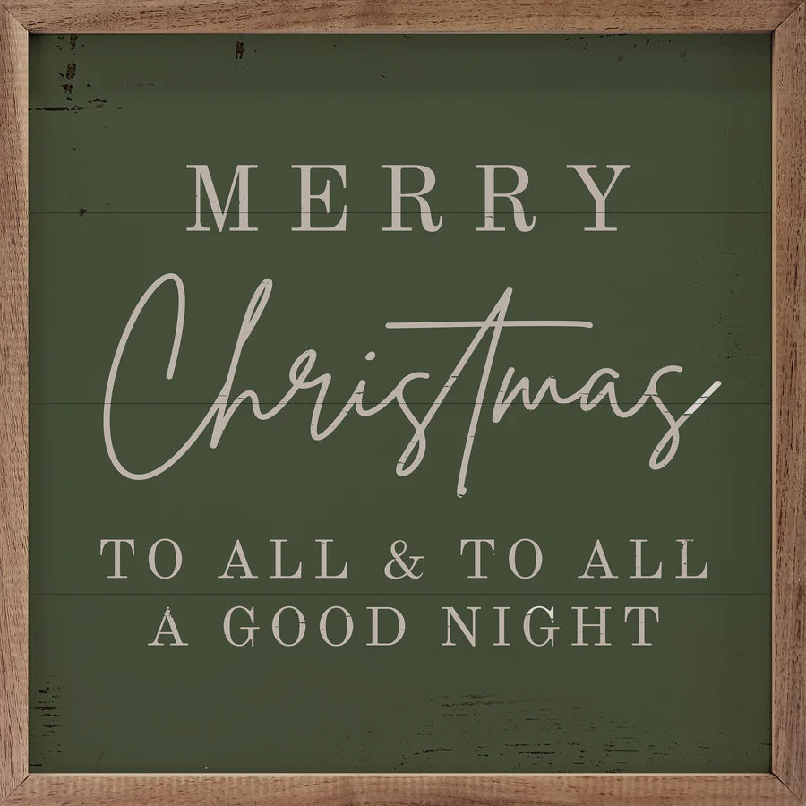 Merry Christmas To All - Green 16x16