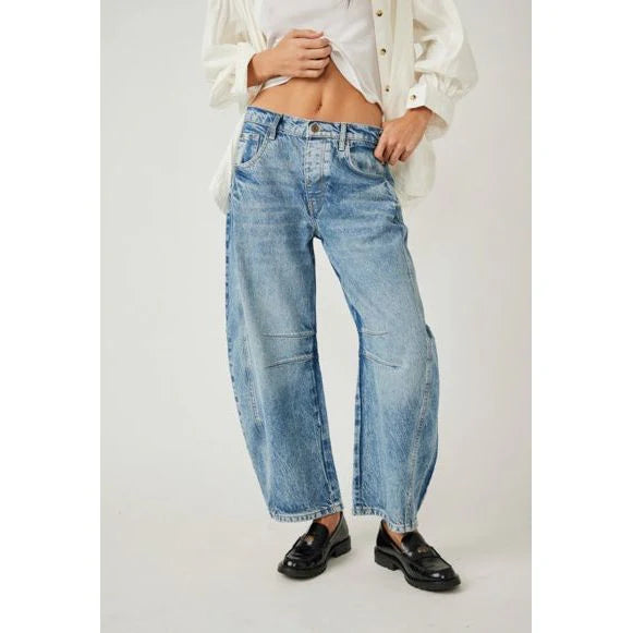 Good Luck Mid-Rise Barrel Jeans Ultra Light Beam